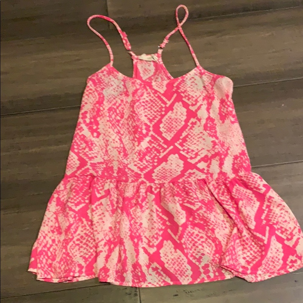 Snake peplum tank top